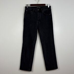 Denim Forum Jeans Womens 30 x 27 Arlo High Rise Straight Black Retro Aritzia